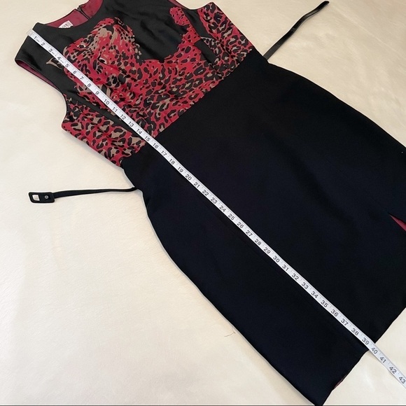 Kate Unger silk blend leopard print sleeveless dress 14 new - Picture 13 of 15